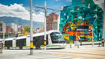 Only rail-based mass transportation system in Colombia