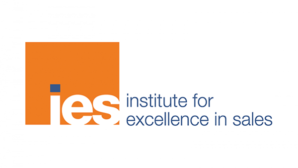 The IES Institute for Excellence in Sales logo on a white background with a blue and orange color scheme.