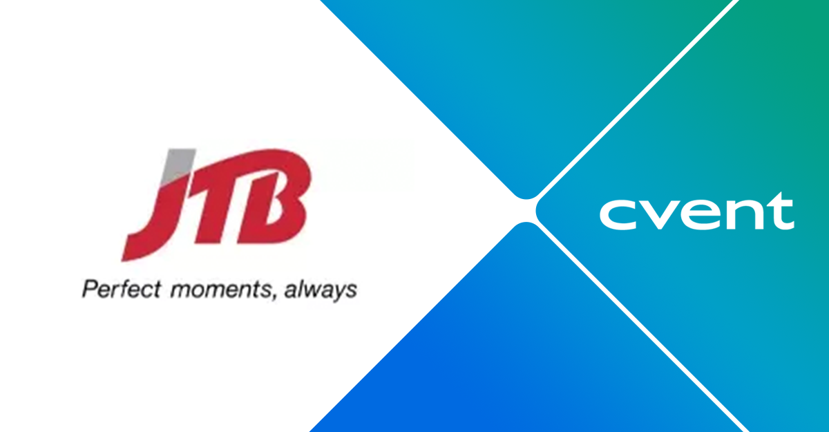 JTB Perfect moments, always, and the word event in blue and white on a green background.