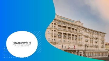 Starhotels's case study image featuring the hotel architecture and Starhotels text in the corner.