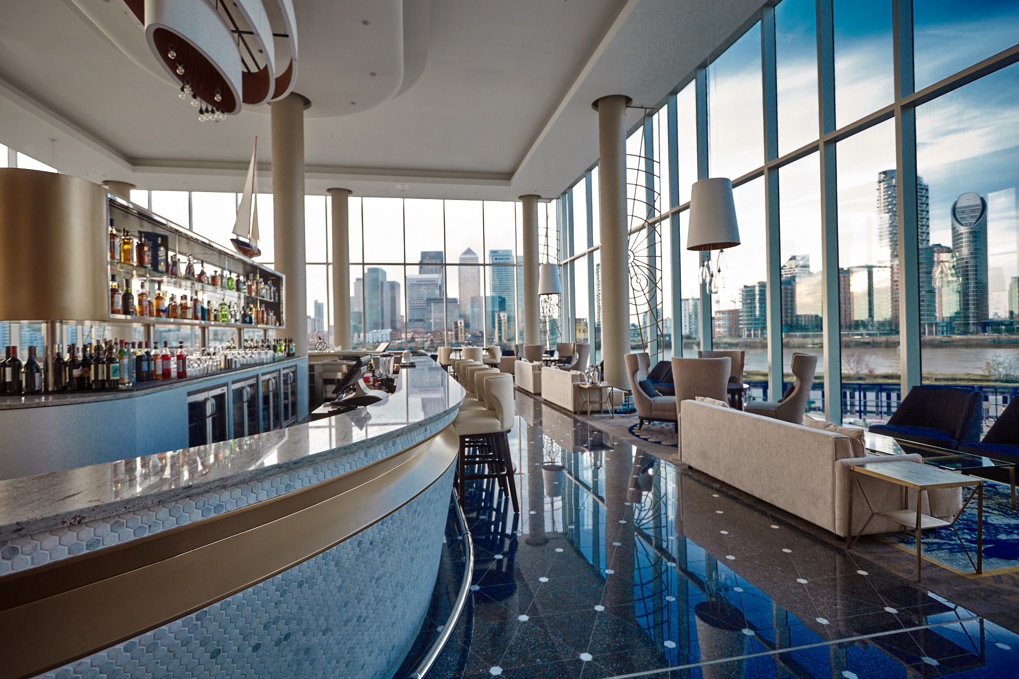 Clipper Bar, one of the best bars in London with panoramic city views.