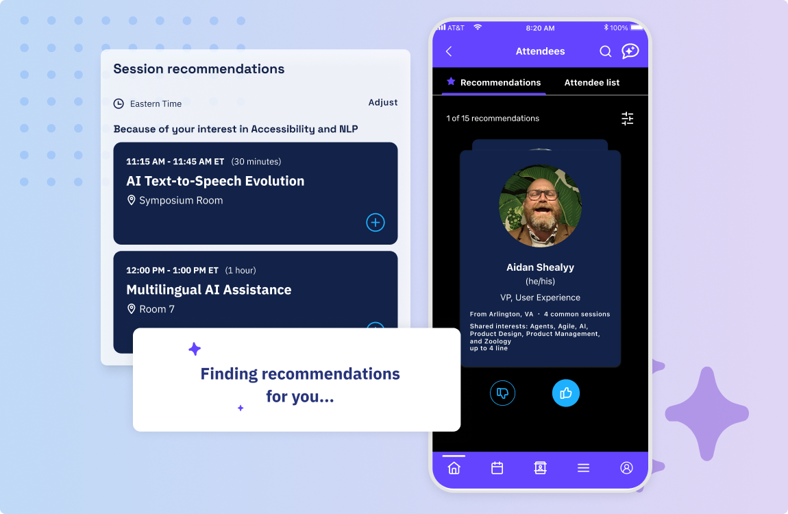 Session & networking recommendations