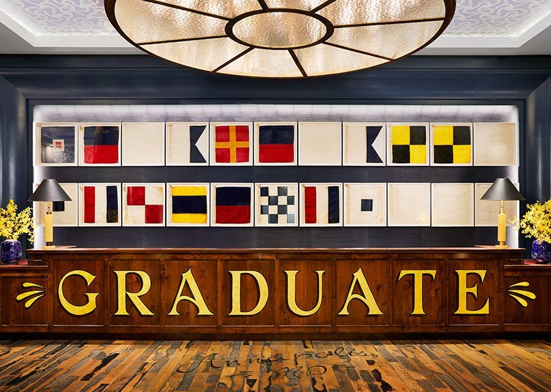 front desk at Graduate hotel