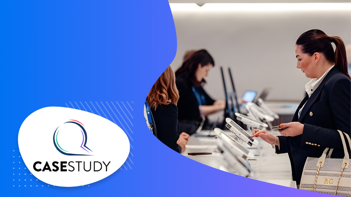 Attendee checking-in at an event