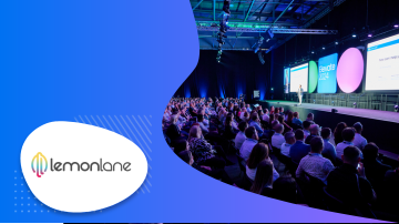 Image shows in-person event taking place along with Lemon Lane logo towards the bottom left corner