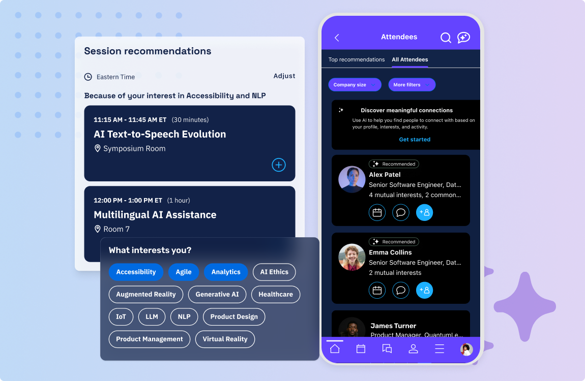 Session & networking recommendations