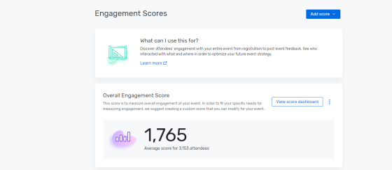 screenshot of Cvent engagement scoring