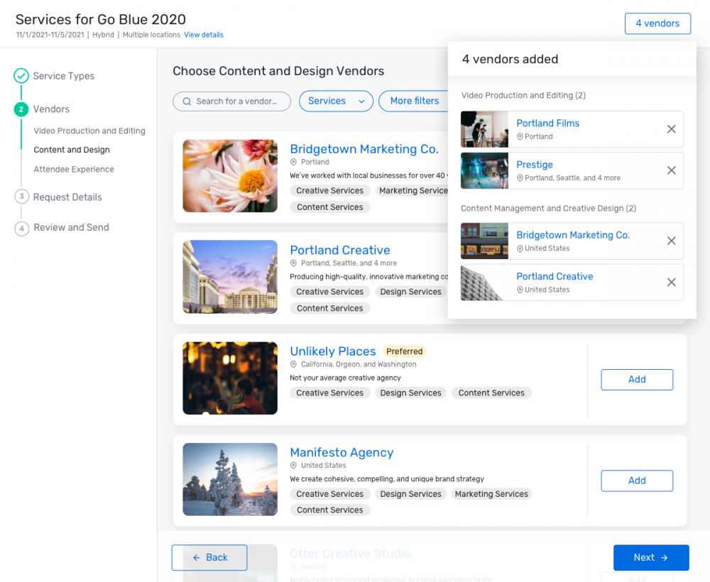 Get listed on the Cvent Vendor Marketplace and grow your business.