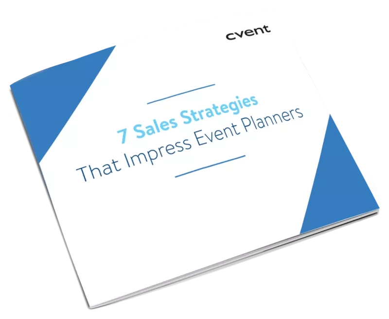 Cvent document featuring a list of seven sales strategies for event planners.