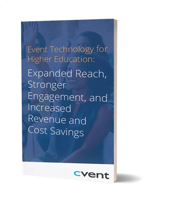 Poster for Event Technology for Higher Education: Expanded Reach, Stronger Engagement, and Increased Revenue and Cost Savings