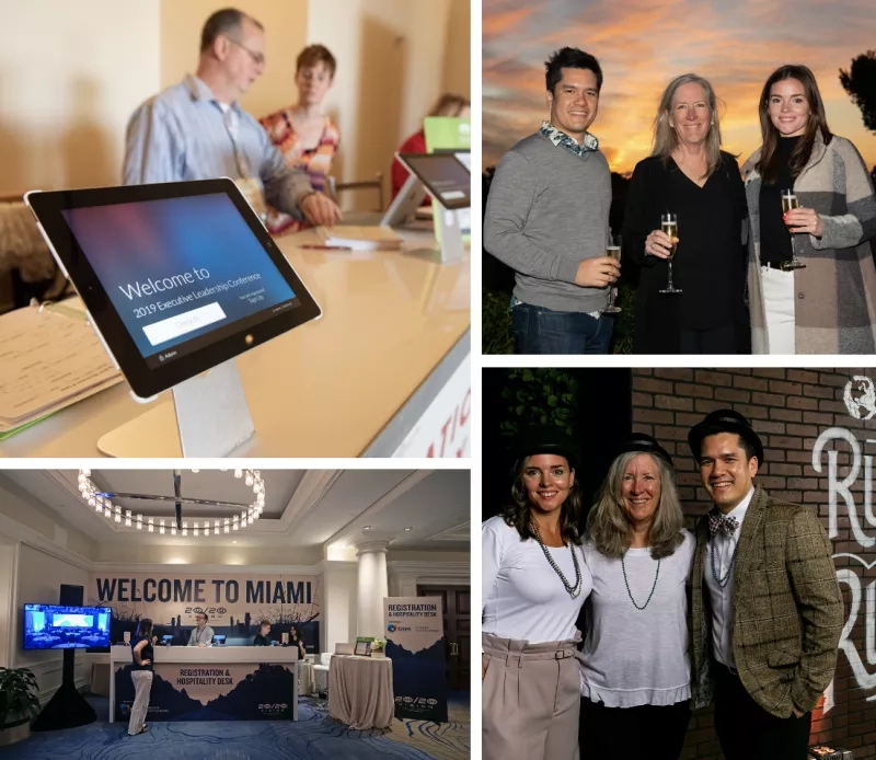 Collage of photos from the 2019 Executive Leadership Conference in Miami.