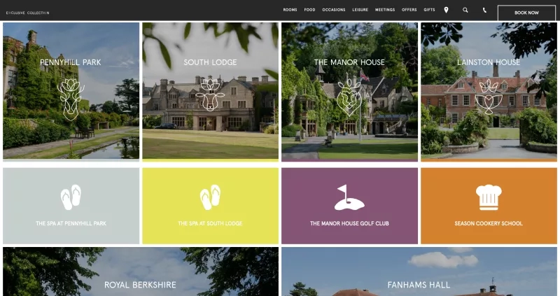 Exclusive Collection, luxury hotel collection in the UK, Pennyhill Park, South Lodge, The Manor House, Lainston House