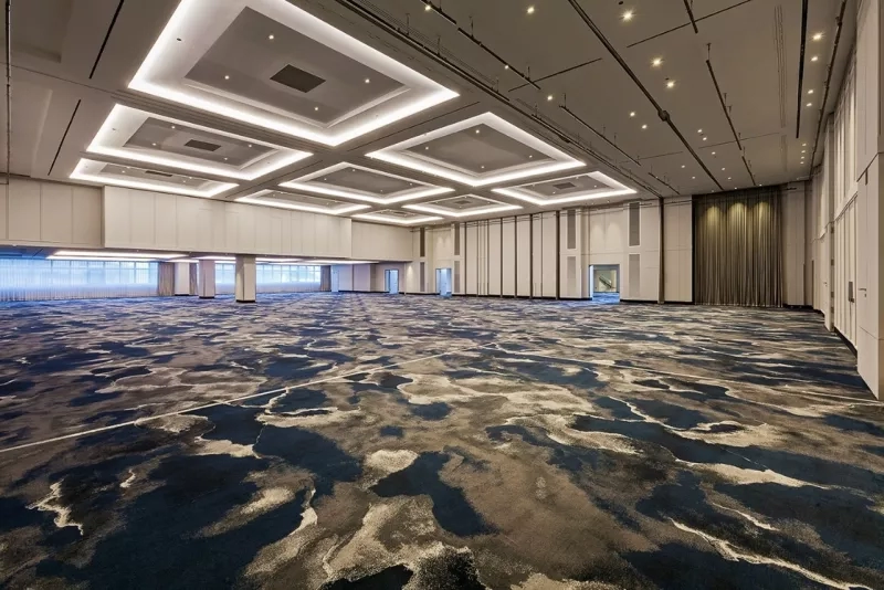 A view of the interior of the conference hall at the Shangri-La Hotel in Sydney.