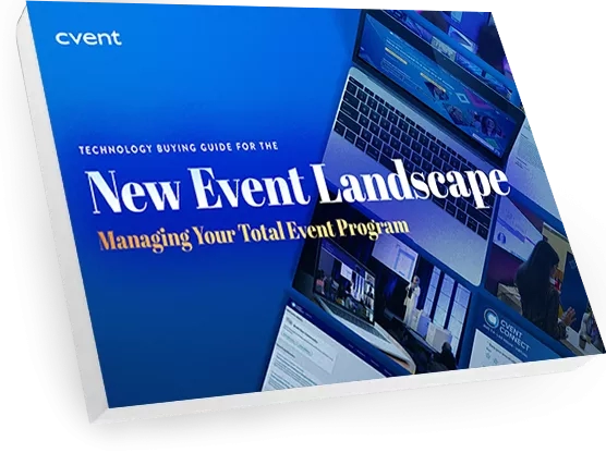 The eBook cover for Cvent's Technology Buying Guide for the New Event Landscape.
