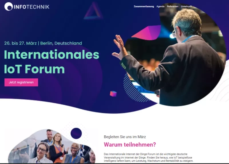 Cvent Event-Website für Präsenzevents