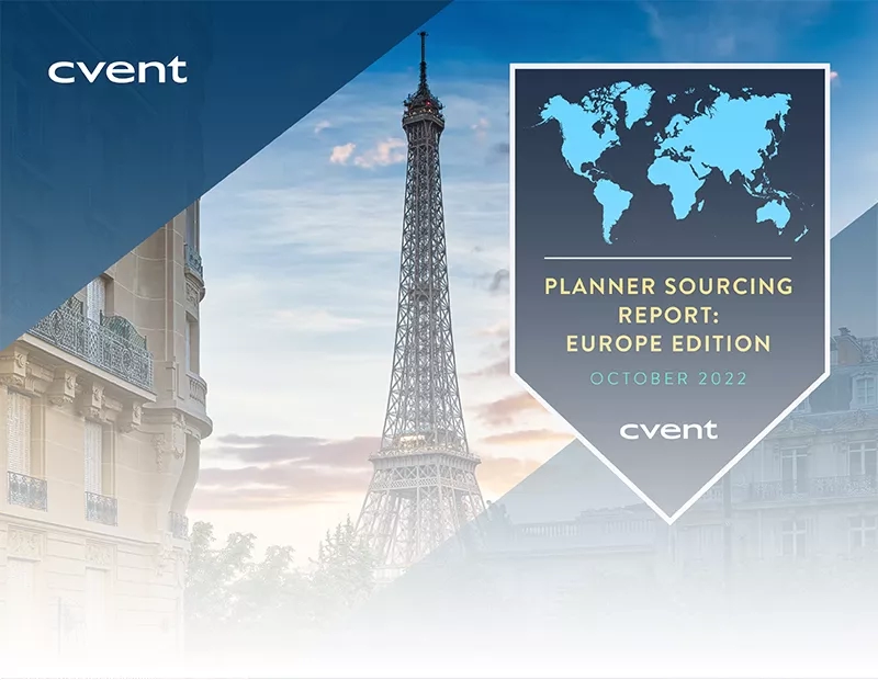 Planner sourcing report in Europe edition October 2022, a building, and the Eiffel Tower in the background.