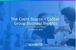 The Cvent Source + CoStar: Group Business Insights, with four people sitting around a table.