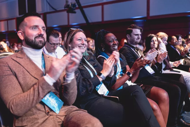 People at Cvent CONNECT Europe 2023, an event trends event in Amsterdam.