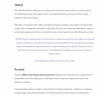 Graphic of TRACE and Proseed, with logos and short descriptions of their services and how they work together.