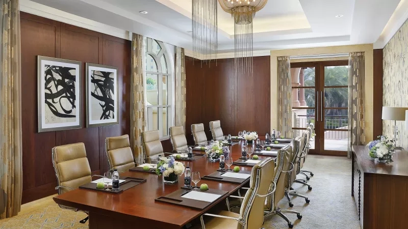 The Ritz-Carlton, Dubai - Meetings & Events - Dana Boardroom Set Up