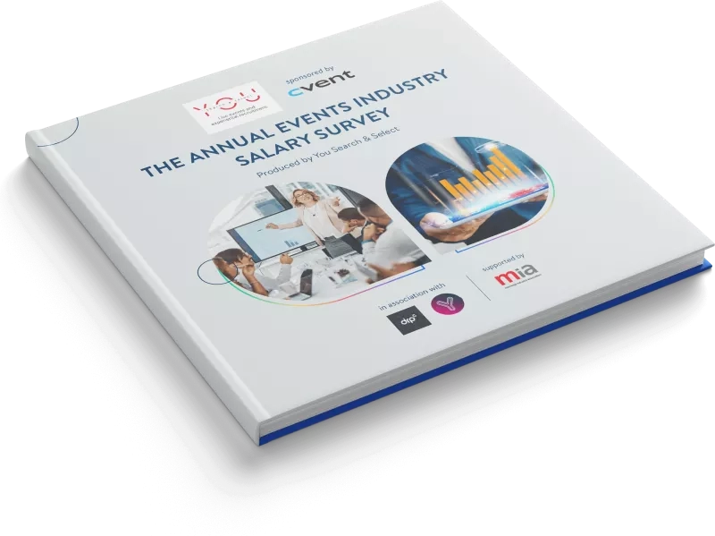 The annual events industry salary survey is produced by You Search & Select and sponsored by Cvent.
