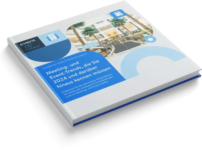 Meeting Trends Report 2024 with an image of an architecture, landscaping, and ambiance.