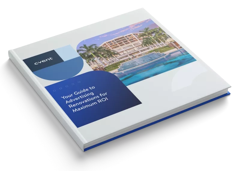 An open book on a white background, displaying the title "Your Guide to Advertising Renovations for Maximum ROI".