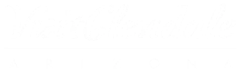 Visit Glendale, Arizona, showcasing a black background with bold white lettering for an impactful visual statement.