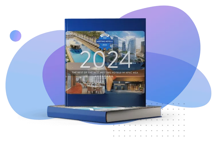 2024 book of the best meeting hotels in APAC featuring architecture, landscaping, and ambiance.