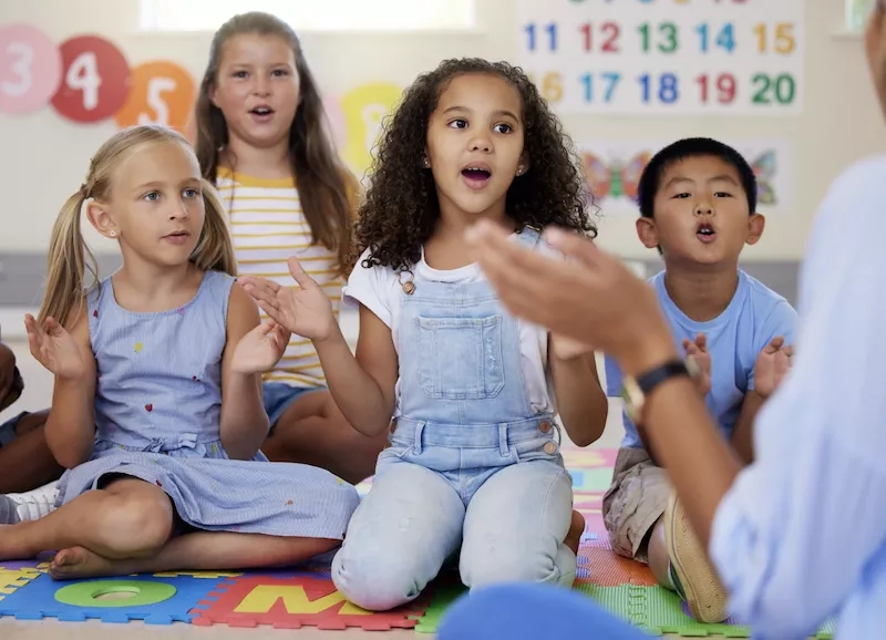 Children playing at a creche
