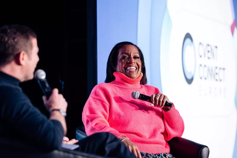 Alison Hammond being interviewed on stage at Cvent CONNECT Europe 2025