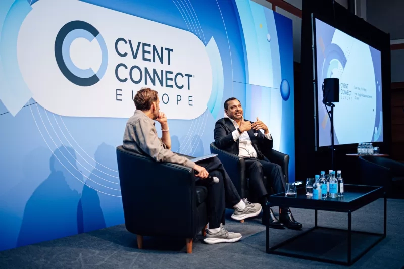 Cvent's CEO onstage