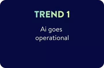 Trend 1 - Ai goes operational