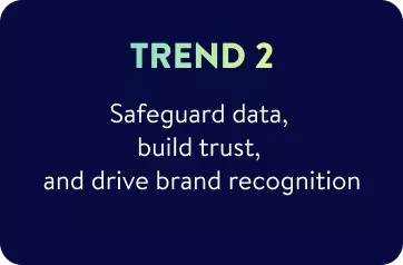 Trend 2 -Safeguard data,  build trust,  and drive brand recognition