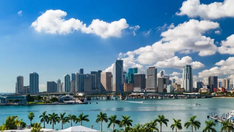 views of the bay and skyline