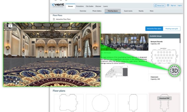 A screenshot of the interactive floor plans page on CSN with the 3D button highlighted.