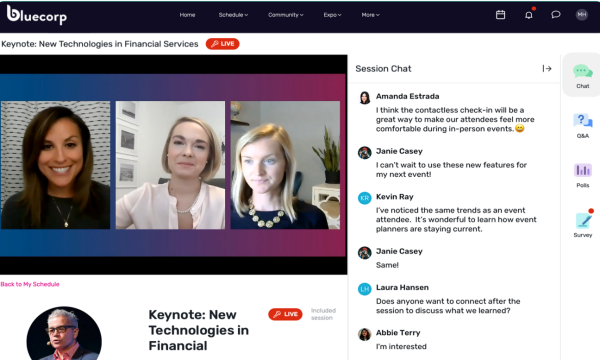Keynote: New Technologies in Financial Services by Amanda, Janie, Kevin, Janie, Laura, and Abbie on Bluecorp.