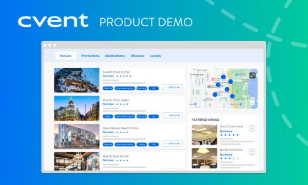 Navattic Demo Library – CSN for Venue, a screenshot of a website with a blue background.