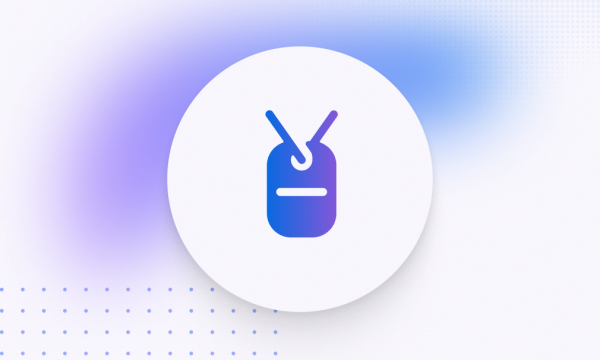 blue purple icon with a badge for Lead Capture