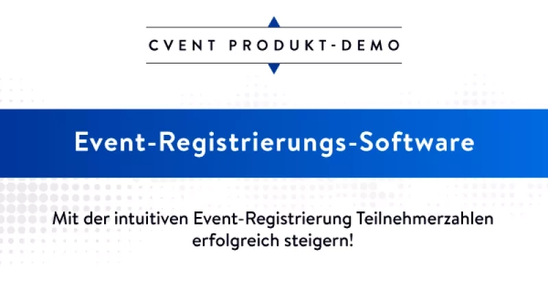 Event-Registrierungs-Software: Increase participant numbers with intuitive registration.