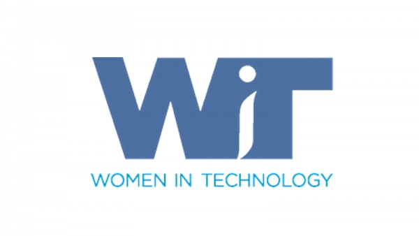 The Women in Technology logo features a blue "WIT" symbol on a white background.