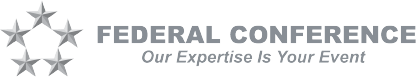 The Federal Conference logo features four stars and the slogan "Our Expertise Is Your Event".