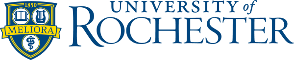 The University of Rochester logo with the text "Meliora" and an emblem featuring symbols.