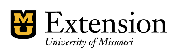 A logo for University of Missouri Extension with the letters MU in a circle on the left.