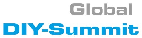 Global DIY Summit logo with a blue and gray color scheme on a white background.