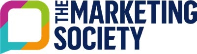 The Marketing Society logo features a speech bubble with the words "The Marketing Society" written in blue.