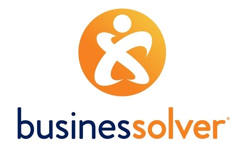 Businessolver logo with a human icon inside a circle and text below it on a white background.