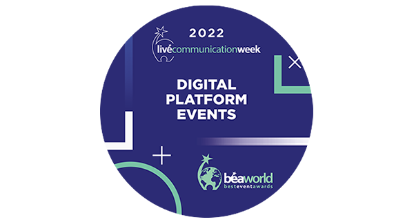 Digital platform events banner for 2022 Live Communication Week in partnership with Beaworld.