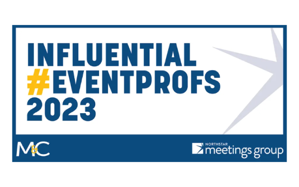 The cover of the Influential Eventprofs 2023 magazine, featuring a blue and white color scheme and the Northstar logo.