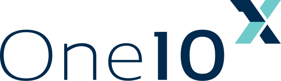 One10 logo, a blue and white logo with a stylized "O" and "10" in the center.